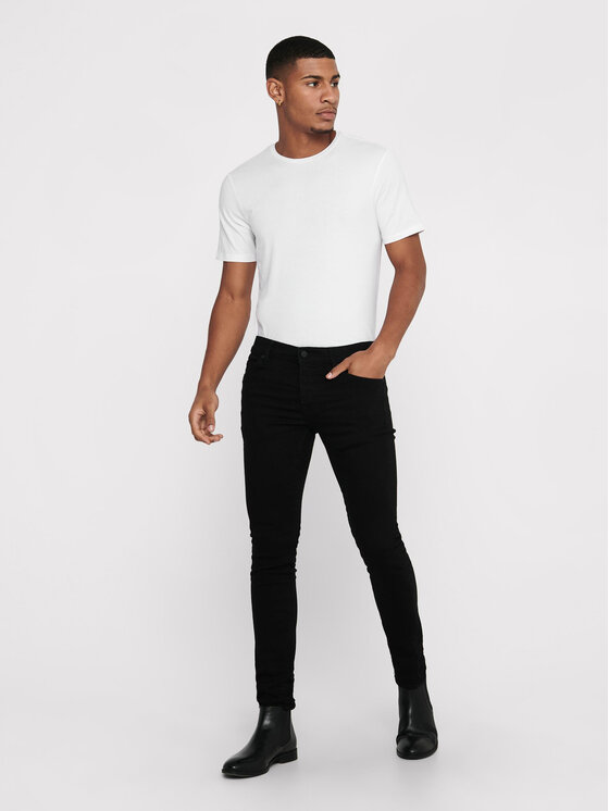 Only & Sons Only & Sons Traperice Loom 22010448 Crna Slim Fit