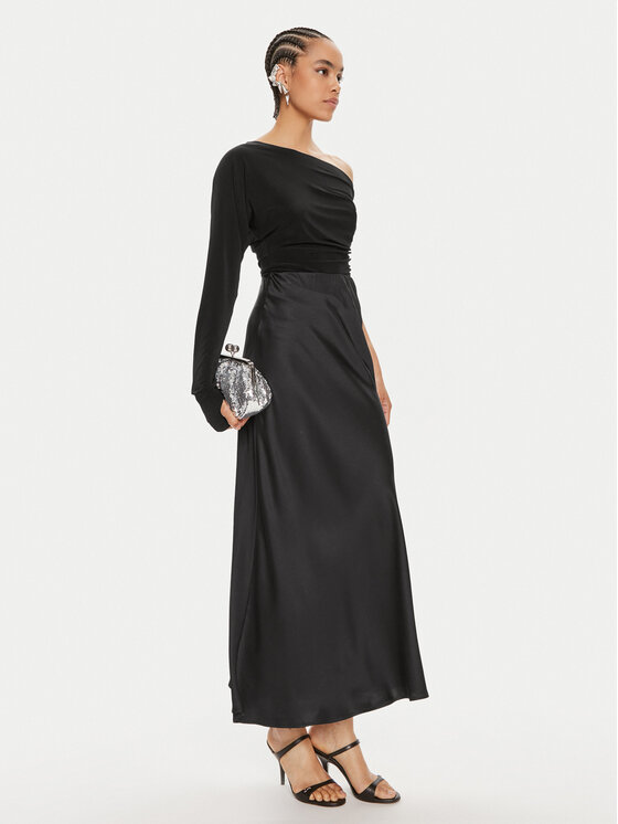 ViCOLO ViCOLO Maxi szoknya TB0342 Fekete Regular Fit