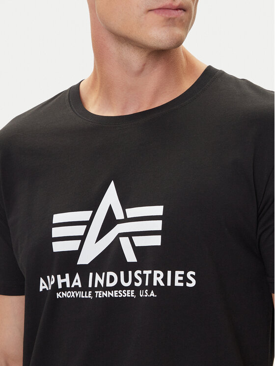 Alpha Industries Alpha Industries Tričko Basic T-Shirt 100501 Čierna Regular Fit