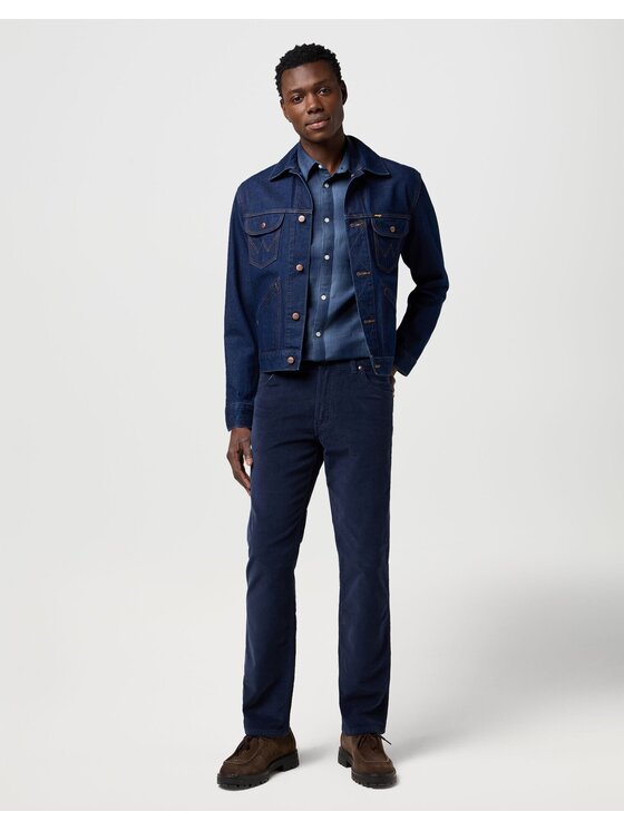 Wrangler Wrangler Spodnie materiałowe GREENSBORO Granatowy Straight Leg