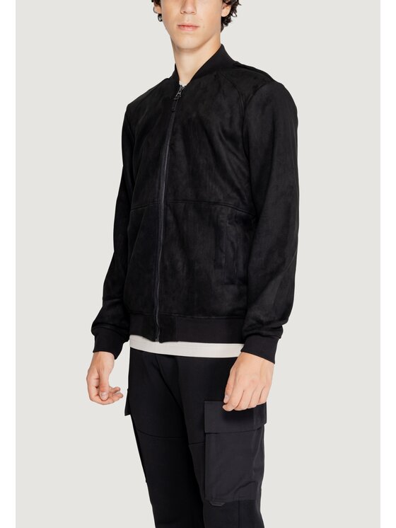 Antony Morato Antony Morato Giacca di pelle STRETCH FAUX SUEDE Nero Stretch Fit