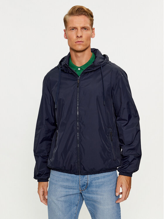 United Colors Of Benetton Prechodná bunda 2VDWUN02P Tmavomodrá Regular Fit