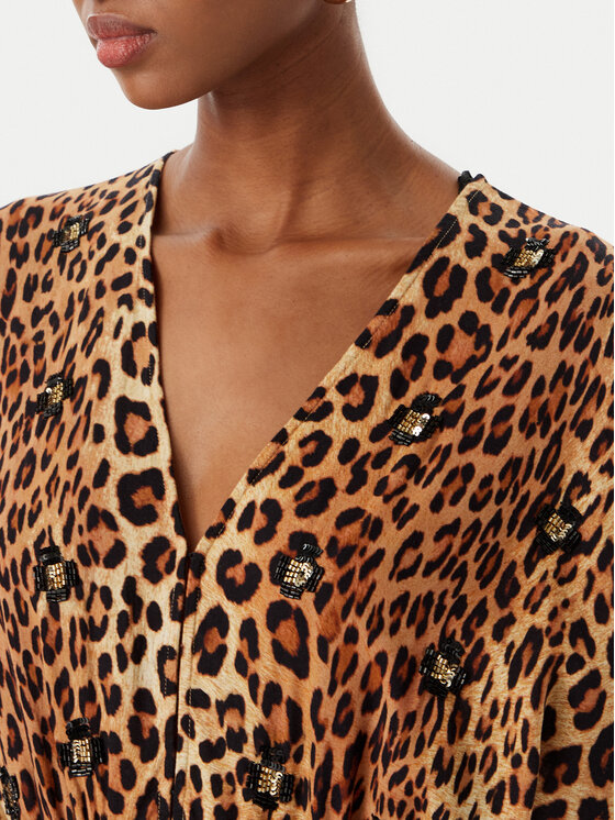 LOLA CASADEMUNT LOLA CASADEMUNT Poletna obleka LS2616021 Rjava Relaxed Fit