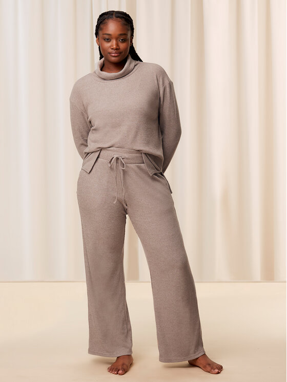 Triumph Triumph Pidžaamapüksid Thermal MyWear Wide Leg Trousers 10216564 Beež Regular Fit