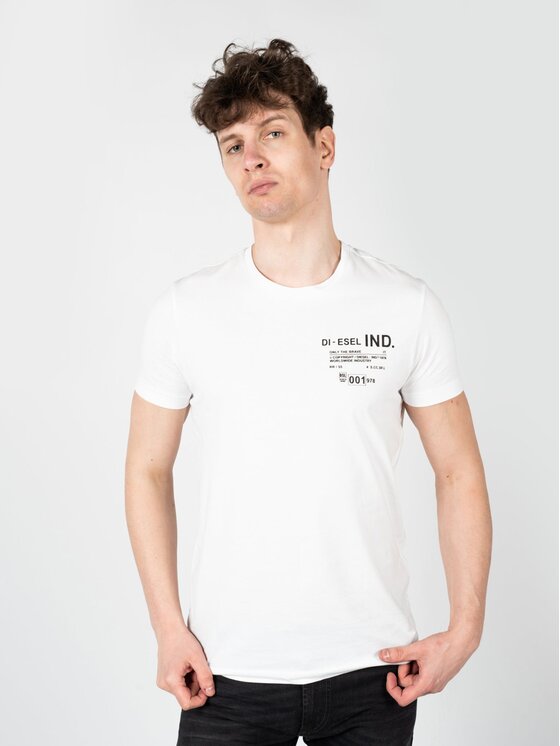 Diesel Diesel T-Shirt A00827-0HAYU-100 Λευκό Regular Fit