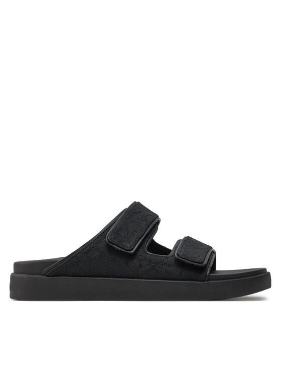 Calvin Klein Natikače Flat Adj Slide Mono Jacq HW0HW01955 Crna