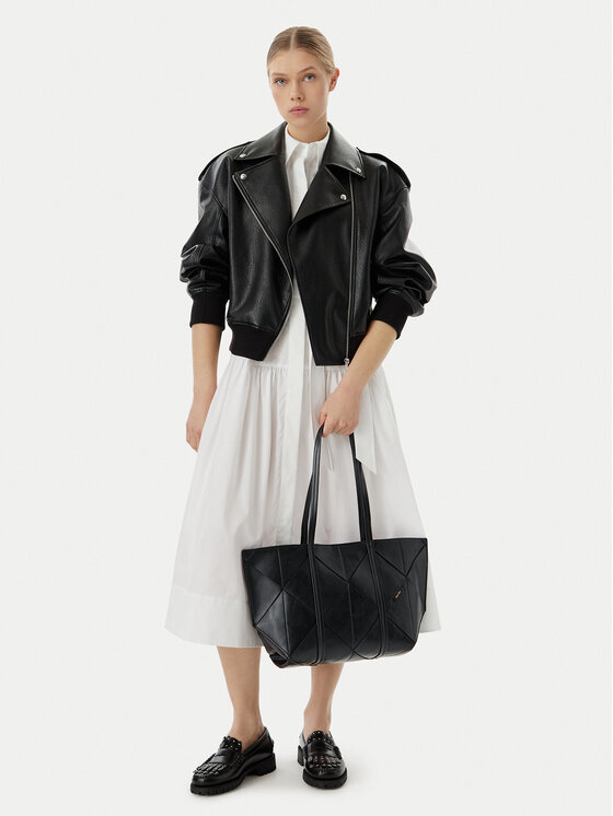 Calvin Klein Geantă Woven Medium Carryall LV04F3548G Negru