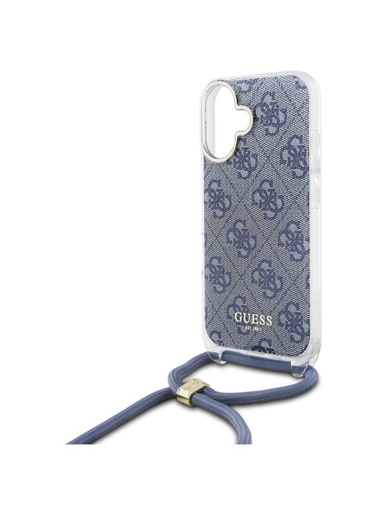 Guess Guess Etui na telefon Cord 4G Print Niebieski