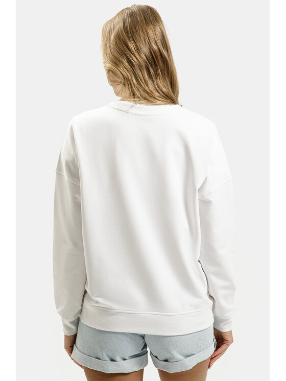 Cross Jeans Cross Jeans Bluza 65431-008 Biały Regular Fit