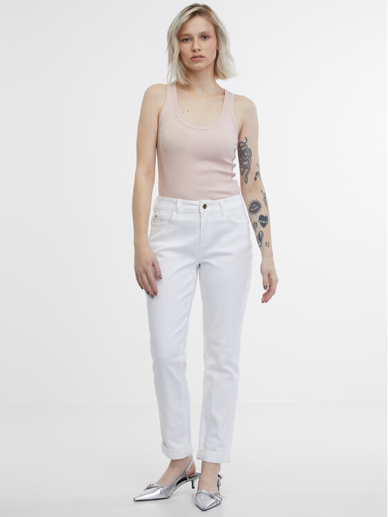 Orsay Orsay Jeansy 1000190000000__38 Biały Straight Fit