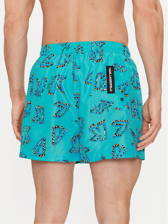 KARL LAGERFELD KARL LAGERFELD Pantaloni scurți de plajă 241M2212 Albastru Regular Fit