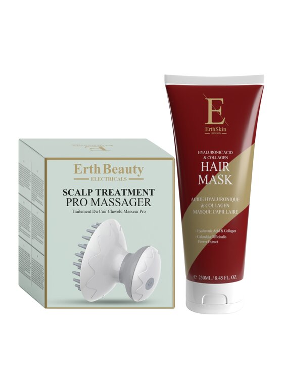 Erthskin London Erthskin London Maska Do Włosów + Masażer Scalp Treatment Pro Zestaw do pielęgnacji włosów