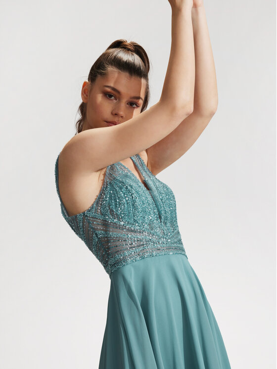 Hey Kyla Hey Kyla Коктейльна сукня 5AG012HK Голубий Regular Fit