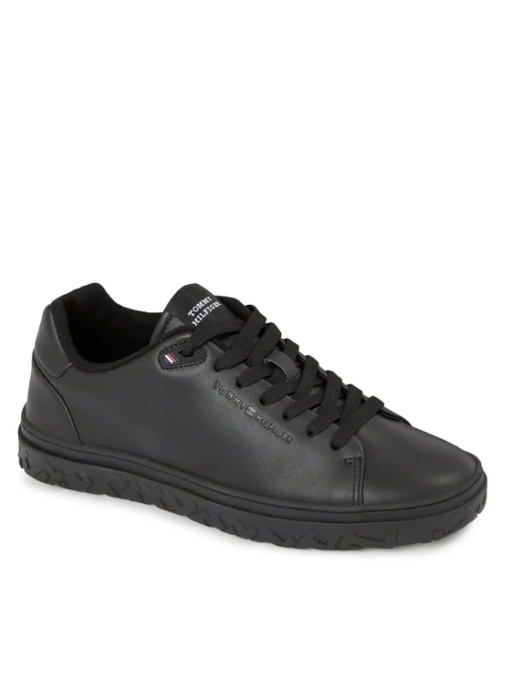 Tommy Hilfiger Sneakers Court Thick Cupsole Leather FM0FM04830 Schwarz