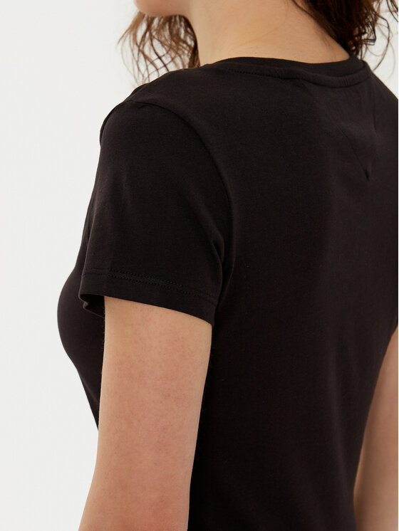 Tommy Jeans Tommy Jeans T-Shirt DW0DW20458 Μαύρο Slim Fit