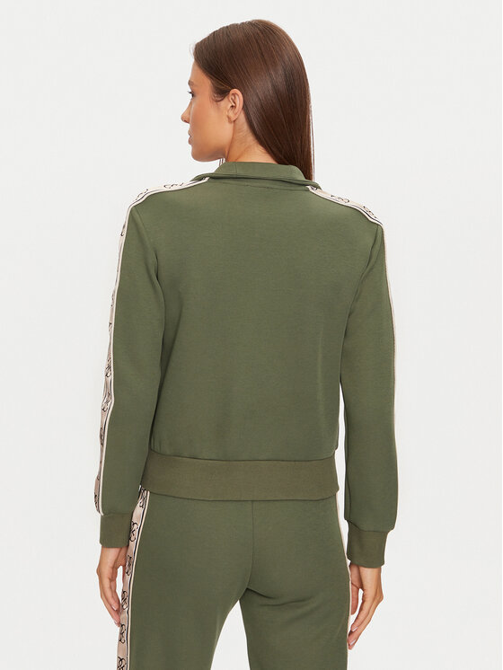 Guess Guess Džemperis ar kapuci Britney V2YQ16 KB3P2 Zaļš Regular Fit