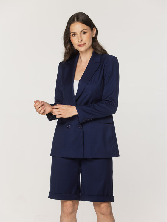 Willsoor Willsoor Marynarka 67745 Granatowy Regular Fit