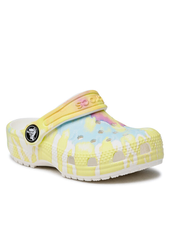 Crocs Pantoletten Classic Tie Dye Graphic Clog K 205451 Gelb Modivoat 4385