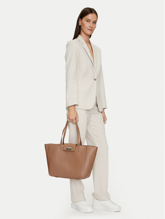 Calvin Klein Calvin Klein Torebka Ck Push Medium Shopper K60K612147 Brązowy