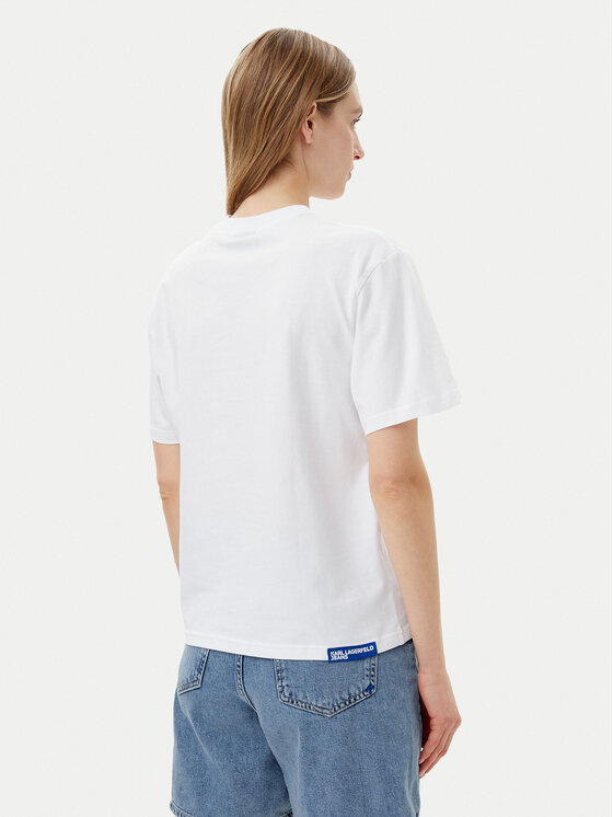 Karl Lagerfeld Jeans Karl Lagerfeld Jeans T-shirt A1W17005 Bijela Relaxed Fit