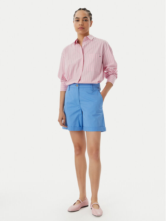 Tommy Hilfiger Tommy Hilfiger Medžiaginiai šortai WW0WW41769 Mėlyna Regular Fit
