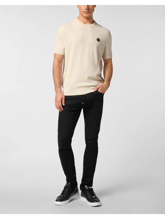 PHILIPP PLEIN PHILIPP PLEIN Mikina 26971 Biela Regular Fit