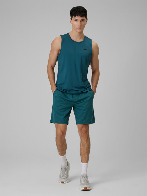4F 4F Szorty sportowe ATHLETIC Zielony Regular Fit