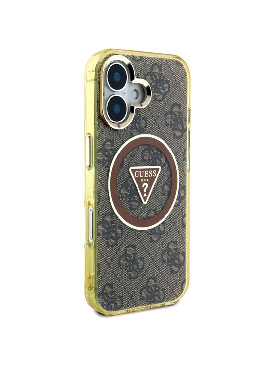 Guess Guess Etui na telefon Apple iPhone 16 Brązowy
