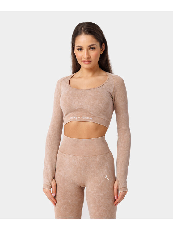 Carpatree Carpatree Top Yasmine top Beżowy Fitted Fit