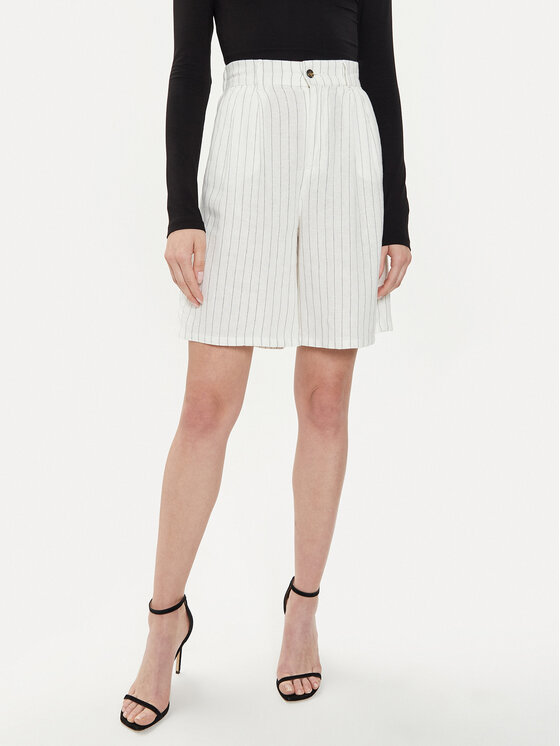 ONLY ONLY Bermuda kratke hlače Caro 15278792 Bela Loose Fit
