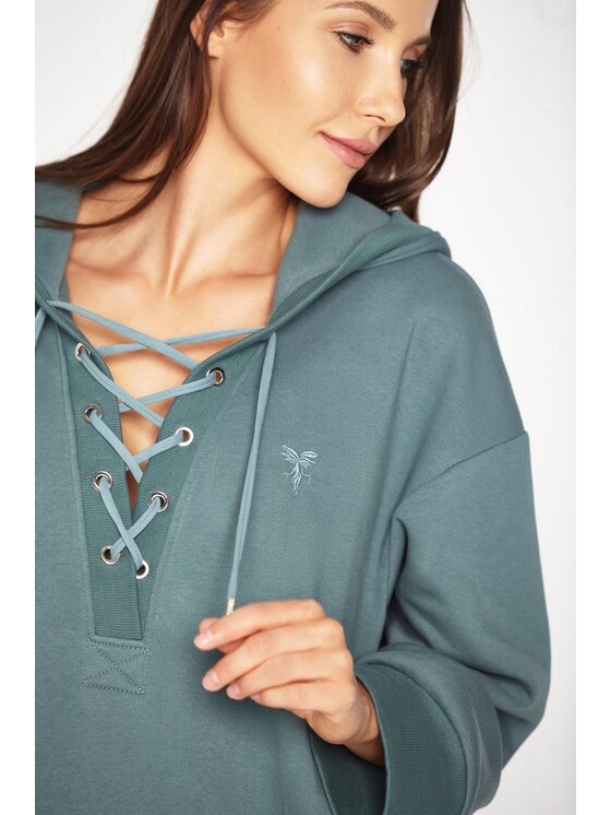 MANDRAGORA MANDRAGORA Felpa Marynarska Verde Relaxed Fit
