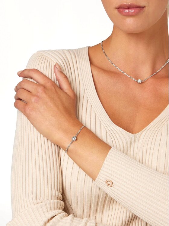 Guess Guess Náramek JUBB04456JW Stříbrná
