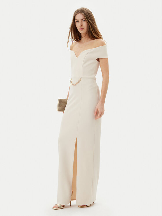 Rinascimento Rinascimento Rochie de seară CFC0123610003 Bej Regular Fit