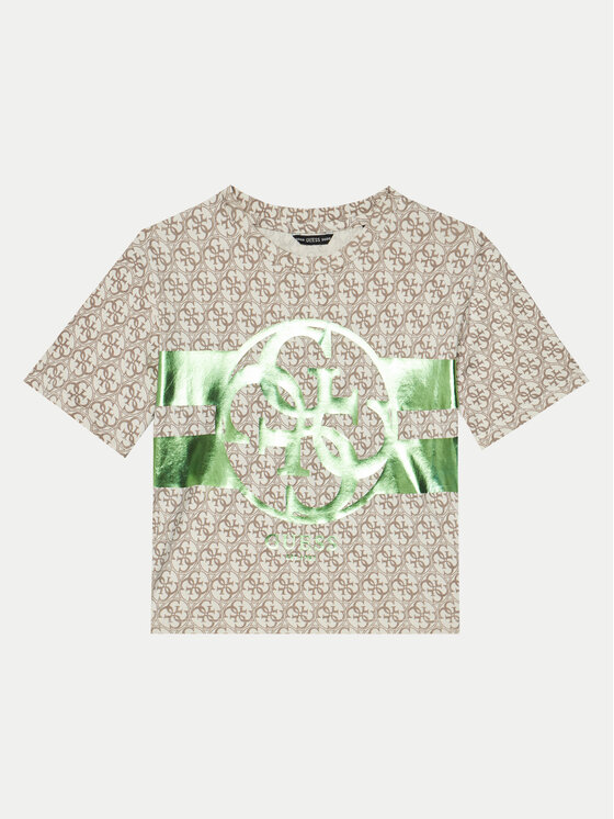 Guess Guess Tricou J5RI04 K6YW4 Bej Regular Fit