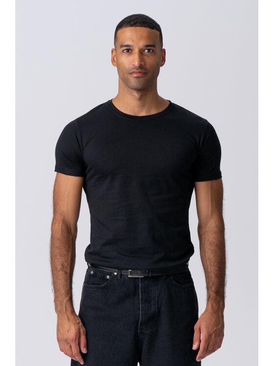 TeeShoppen TeeShoppen T-Shirt 'Muscle Collection' Czarny Slim Fit