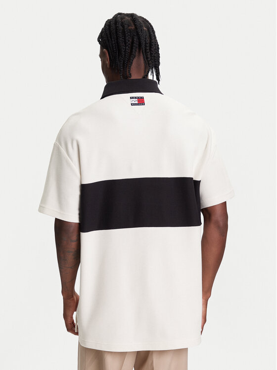 Tommy Hilfiger Tommy Hilfiger Tricou polo F1 Movie Race Day MW0MW41393 Écru Relaxed Fit
