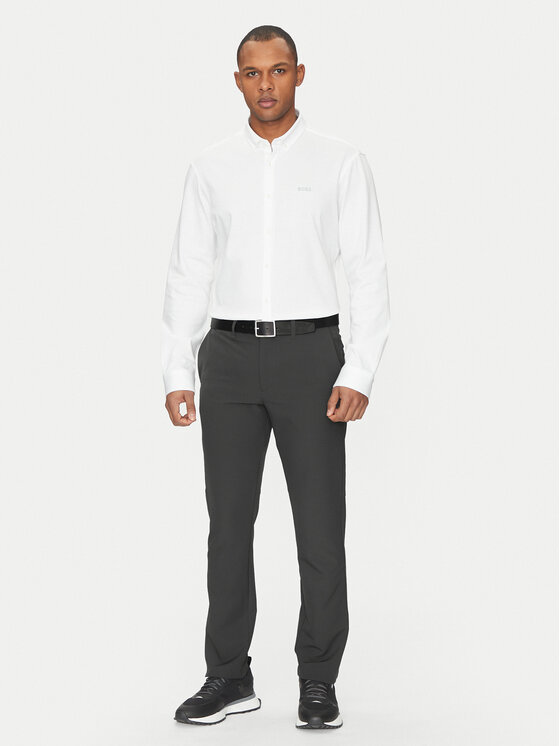 BOSS BOSS Kalhoty z materiálu T_Commuter 50534303 Šedá Slim Fit