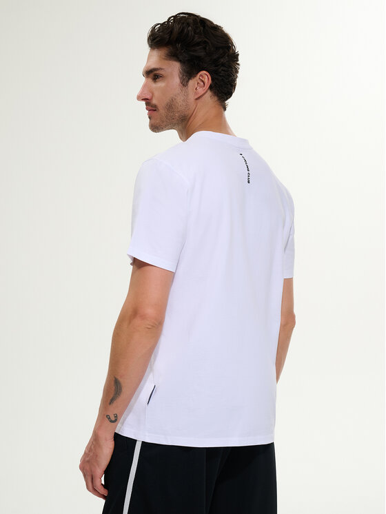 4F 4F T-Shirt WHEEL & WAVE Biały Regular Fit