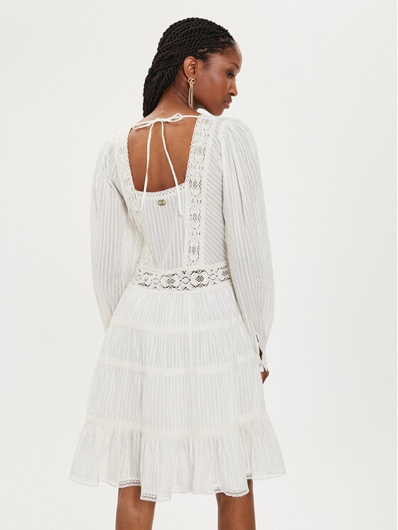 TWINSET TWINSET Sommerkleid 241TT2033 Écru Regular Fit