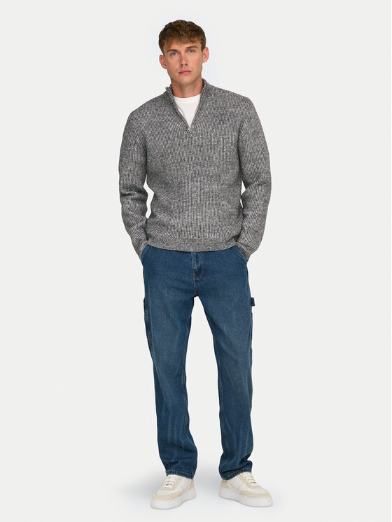Only & Sons Only & Sons Пуловер 22027686 Сив Regular Fit