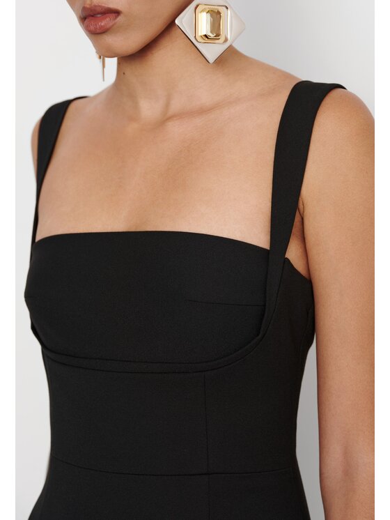 La Mania La Mania Sukienka codzienna LADY Czarny Classic Fit