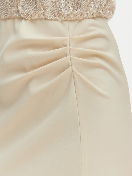 Rinascimento Rinascimento Večernja haljina CFC0020276002 Bež Slim Fit