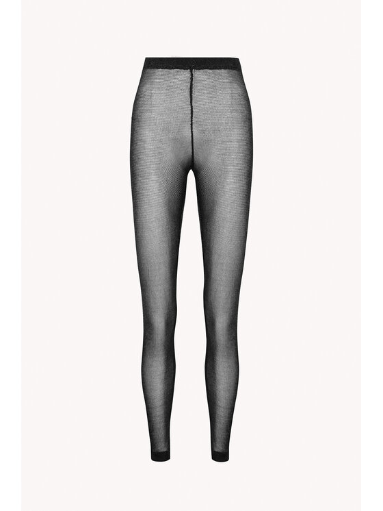 Epuzer Epuzer Legginsy Metallic mesh Czarny Standard Fit