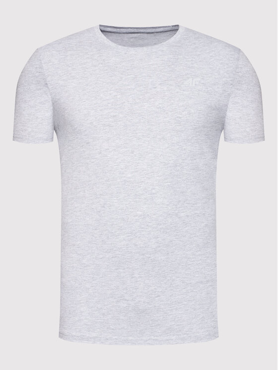 4F 4F T-Shirt NOSH4-TSM352 Szary Regular Fit
