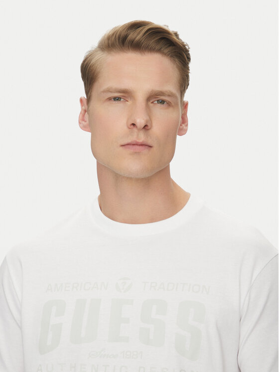Guess Guess T-Shirt M5GI27 KBW41 Biały Regular Fit