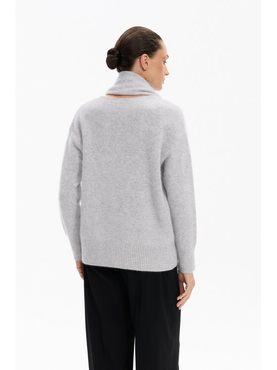 Deni Cler Milano Deni Cler Milano Sweter T-DC-S464-F5-90-81-1 Szary Regular Fit