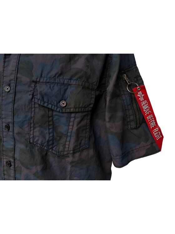 Alpha Industries Alpha Industries Koszula AI.136423-125-L Szary Regular Fit
