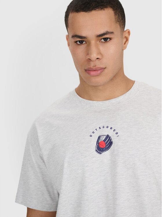 4F 4F T-shirt 4FRSS25TTSHM2981-27M Grigio Oversize
