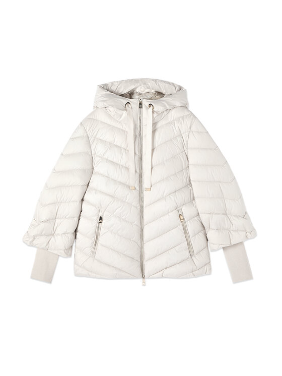 Oltre Oltre Kurtka puchowa F049J000207N011 Biały Boxy Fit