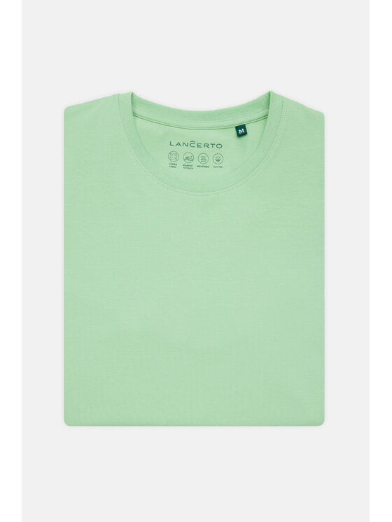 Lancerto Lancerto T-Shirt Jeffrey TS073124000007 Zielony Regular Fit